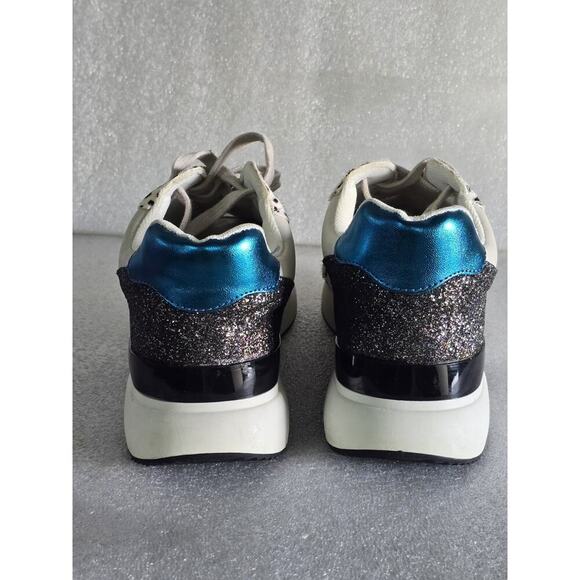 Shu Shop Patricia Glitter Star Sneakers Women’s 7.5 Comfort Low Top Lace Up - Picture 5 of 8